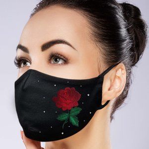 Rose Face Mask w/ filter pocket